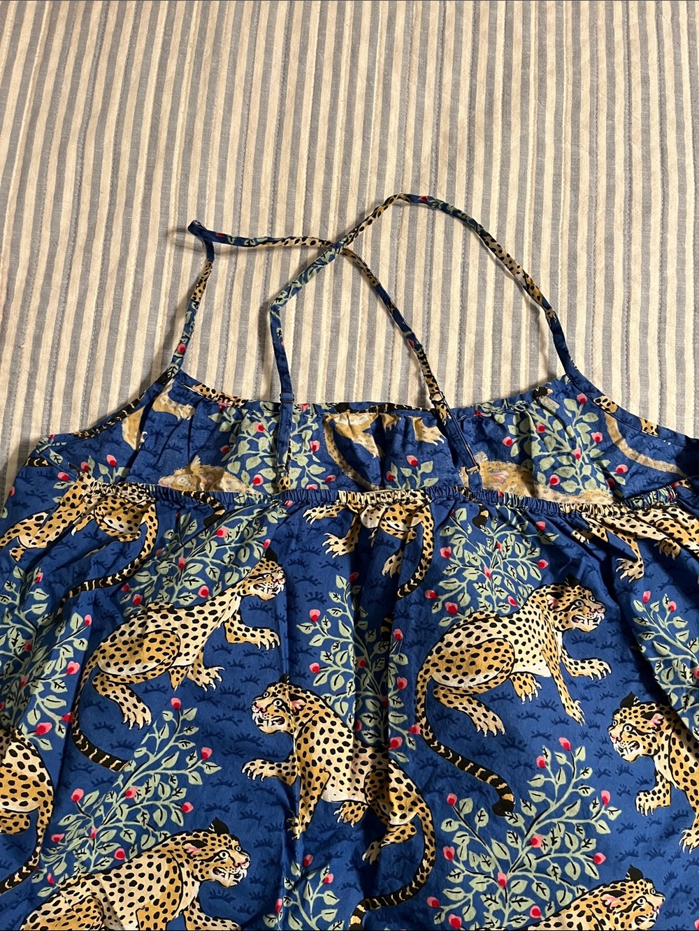 Printfresh Royal Blue Leopard & Floral Sleep Cami - Picture 8 of 9